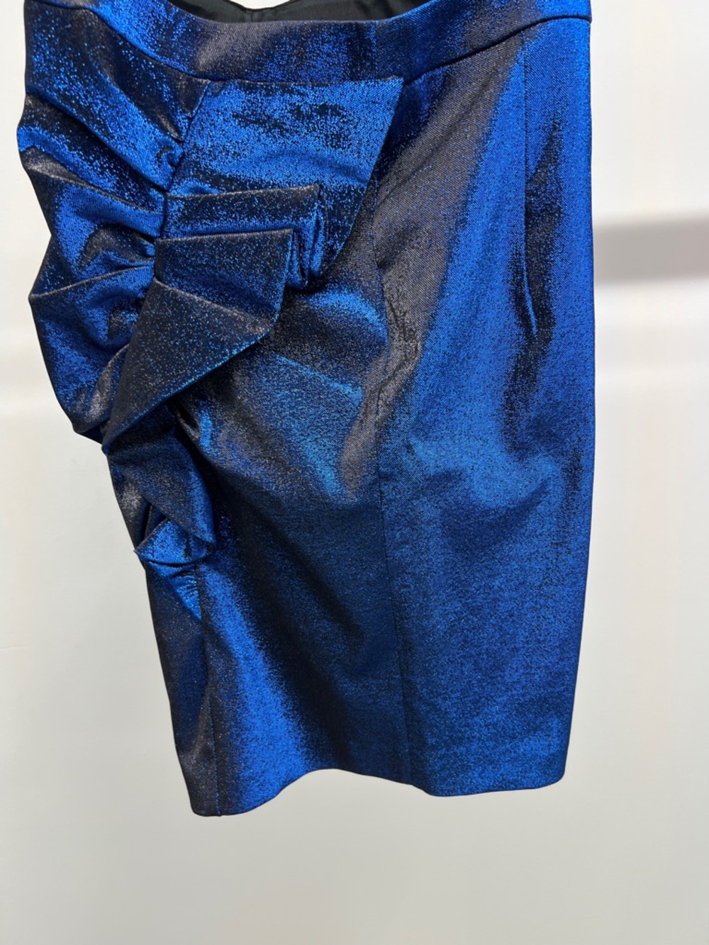NWT Moschino Shimmering Royal Blue Ruffle Pencil Skirt - Picture 3 of 4